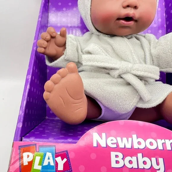 AA Play Zone Newborn Baby Doll Dark Skin With Elephant Robe – Adorable! - Picture 4 of 10
